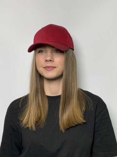 Кепка бавовна без декору бордовий весна-осінь