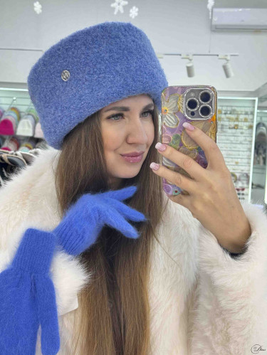 Шапка бавовна синій 