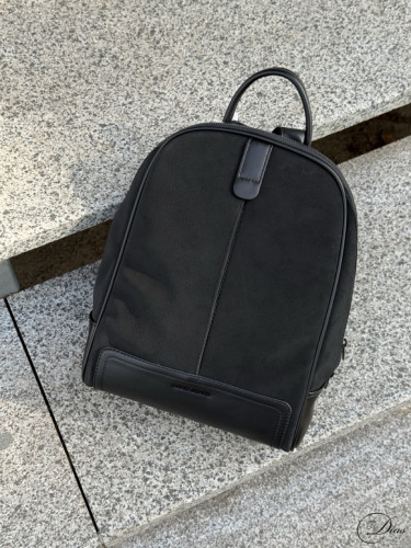 Рюкзак замш фактурна на блискавці чорний